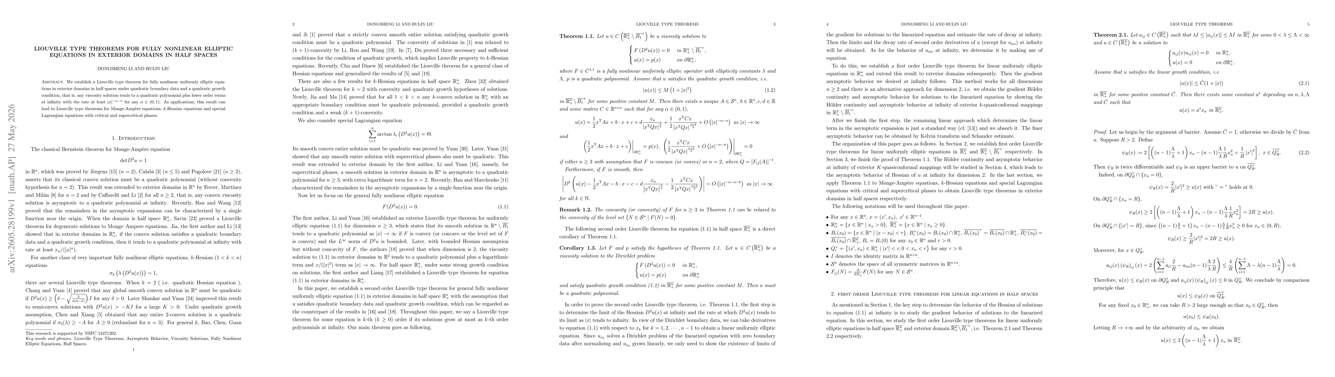 Thumbnail for Liouville type theorems for fully nonlinear elliptic equations in exterior domains in half spaces