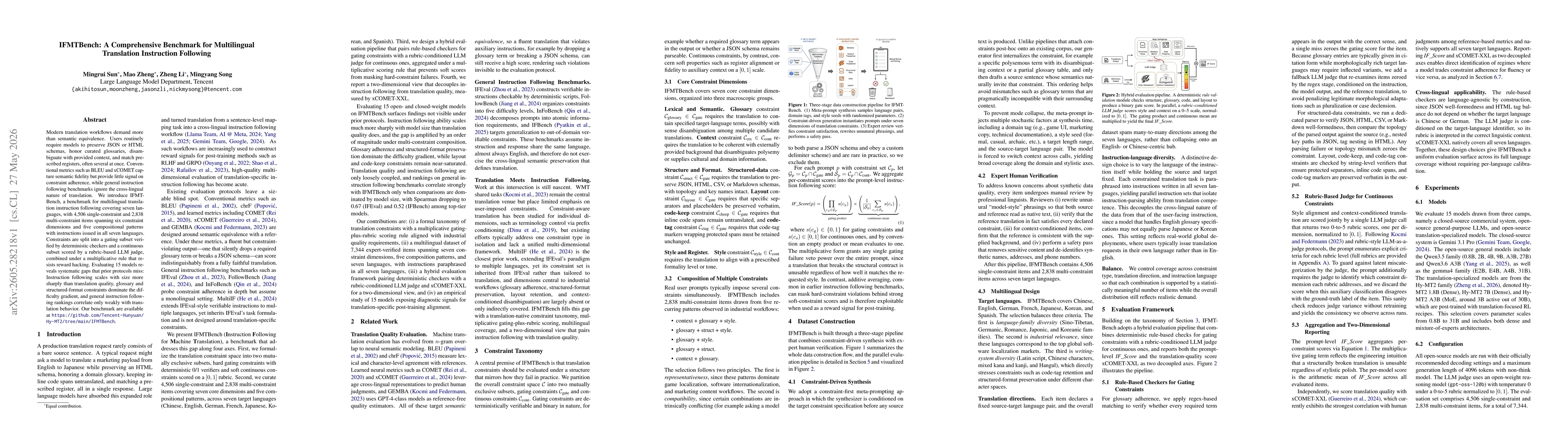 Thumbnail for IFMTBench: A Comprehensive Benchmark for Multilingual Translation Instruction Following