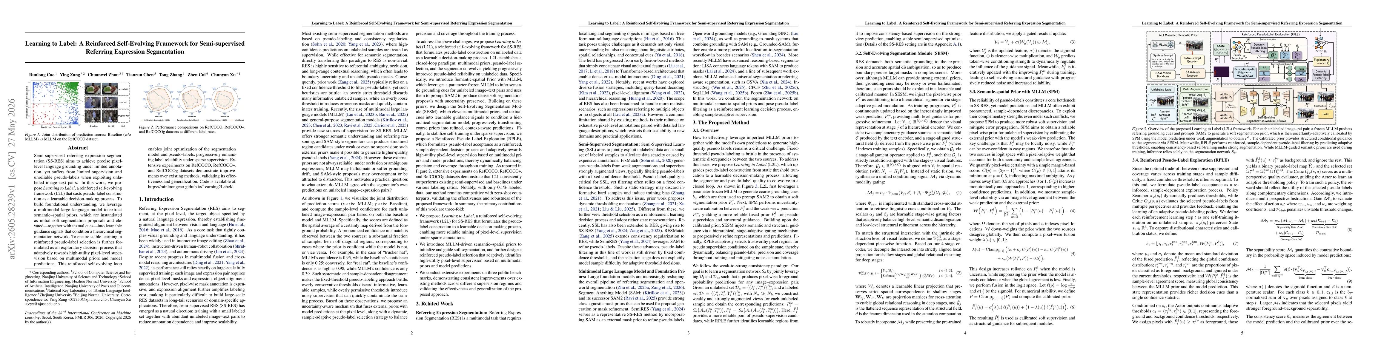 Thumbnail for Learning to Label: A Reinforced Self-Evolving Framework for Semi-supervised Referring Expression Segmentation