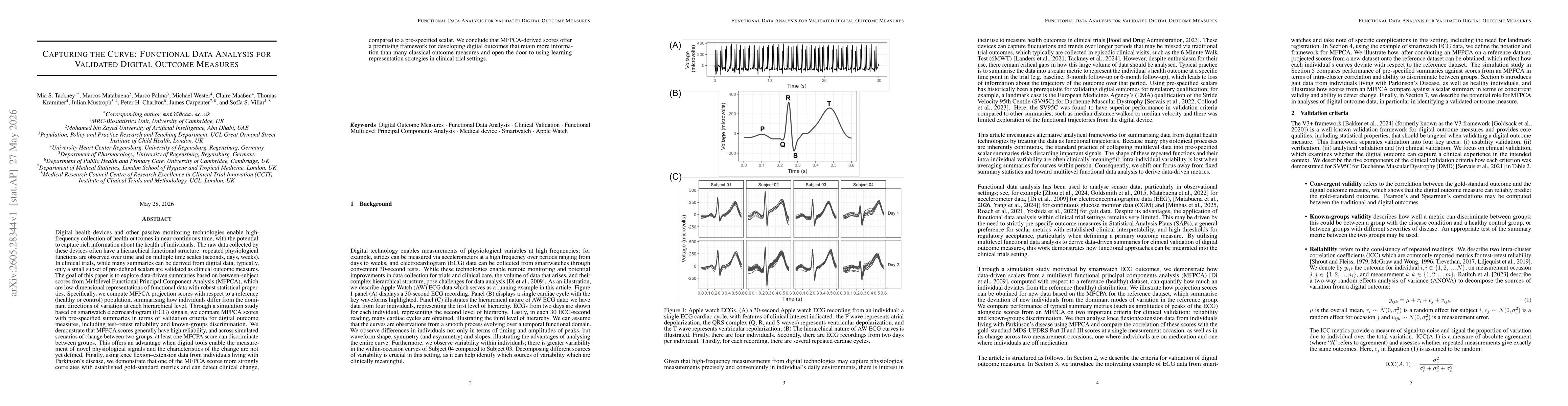 Thumbnail for Capturing the Curve: Functional Data Analysis for Validated Digital Outcome Measures