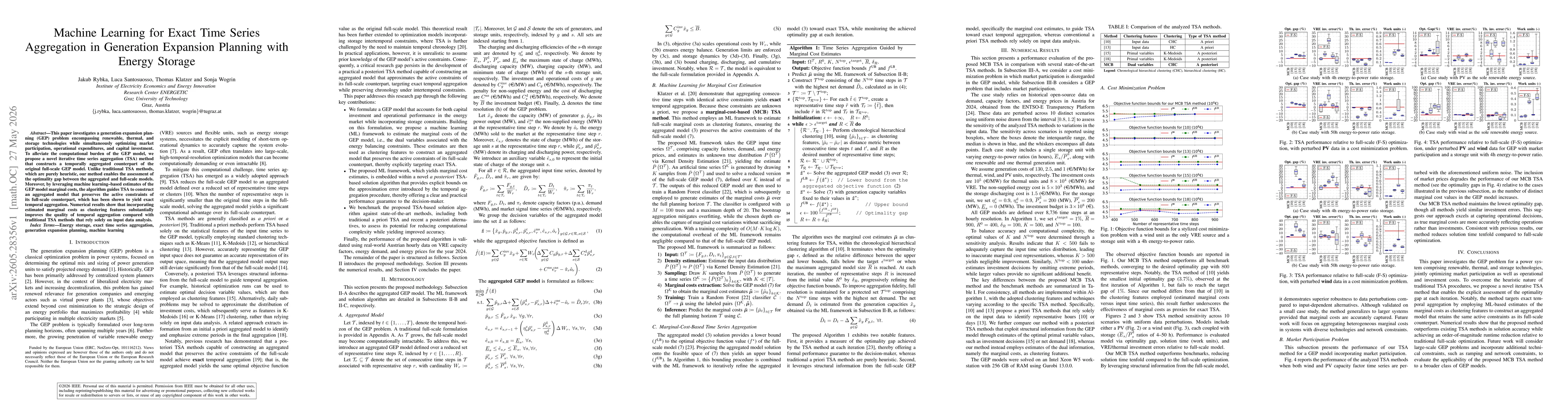 Thumbnail for Machine Learning for Exact Time Series Aggregation in Generation Expansion Planning with Energy Storage