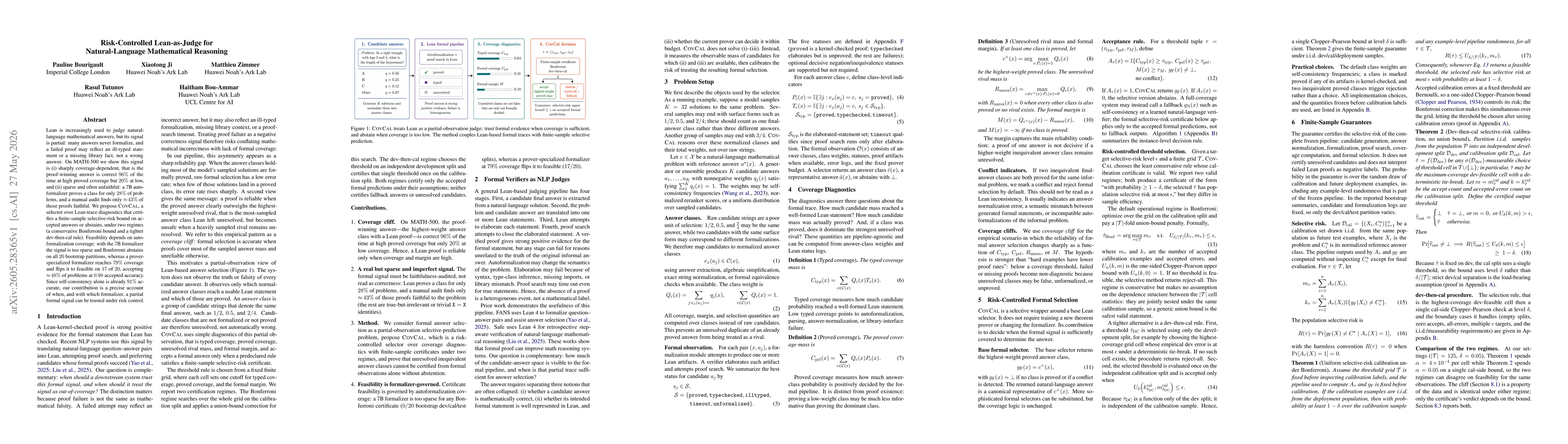 Thumbnail for Risk-Controlled Lean-as-Judge for Natural-Language Mathematical Reasoning