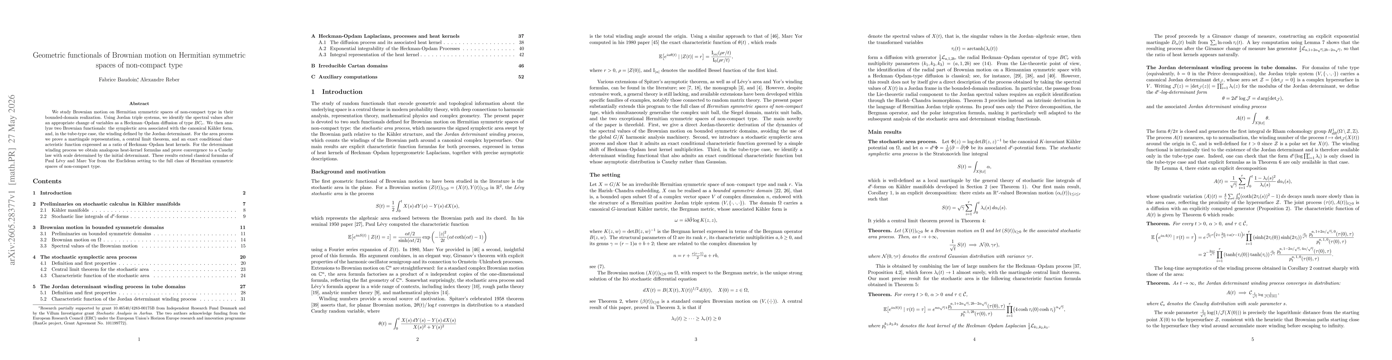 Thumbnail for Geometric functionals of Brownian motion on Hermitian symmetric spaces of non-compact type