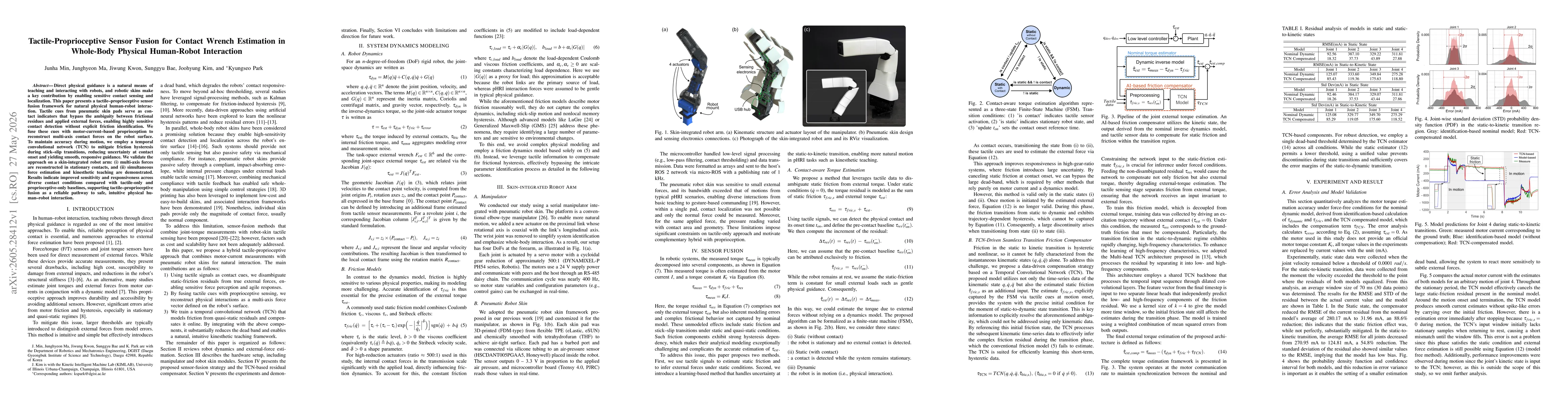 Thumbnail for Tactile-Proprioceptive Sensor Fusion for Contact Wrench Estimation in Whole-Body Physical Human-Robot Interaction