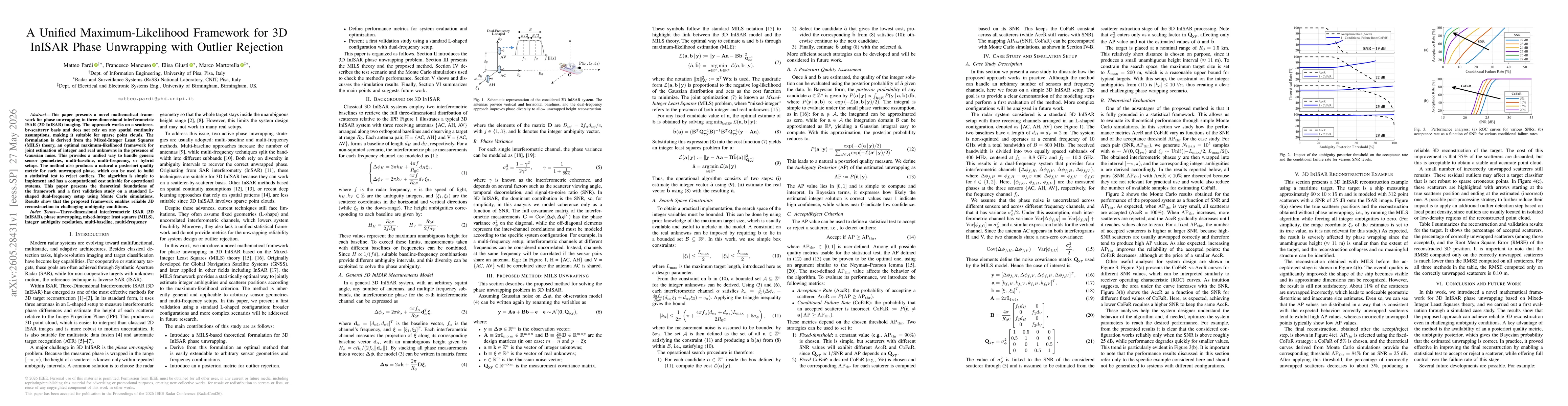 Thumbnail for A Unified Maximum-Likelihood Framework for 3D InISAR Phase Unwrapping with Outlier Rejection
