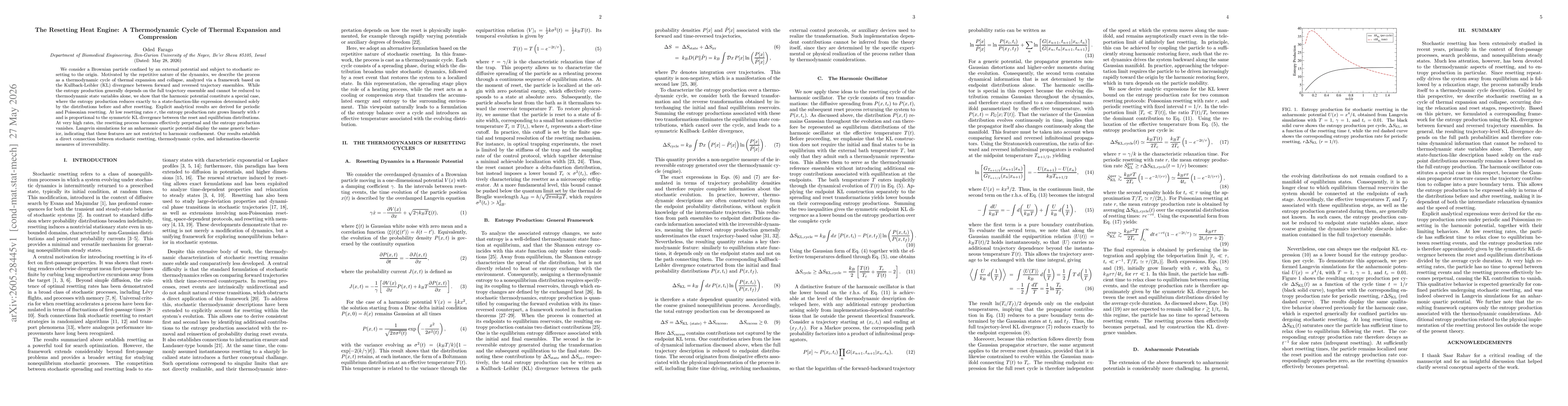 Thumbnail for The Resetting Heat Engine: A Thermodynamic Cycle of Thermal Expansion and Compression