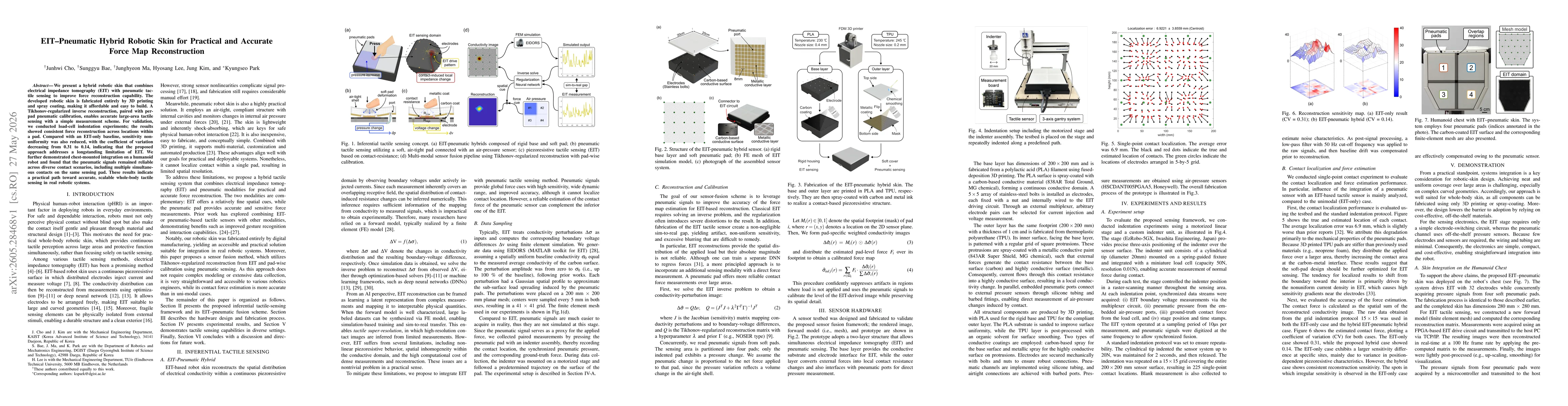 Thumbnail for EIT-Pneumatic Hybrid Robotic Skin for Practical and Accurate Force Map Reconstruction