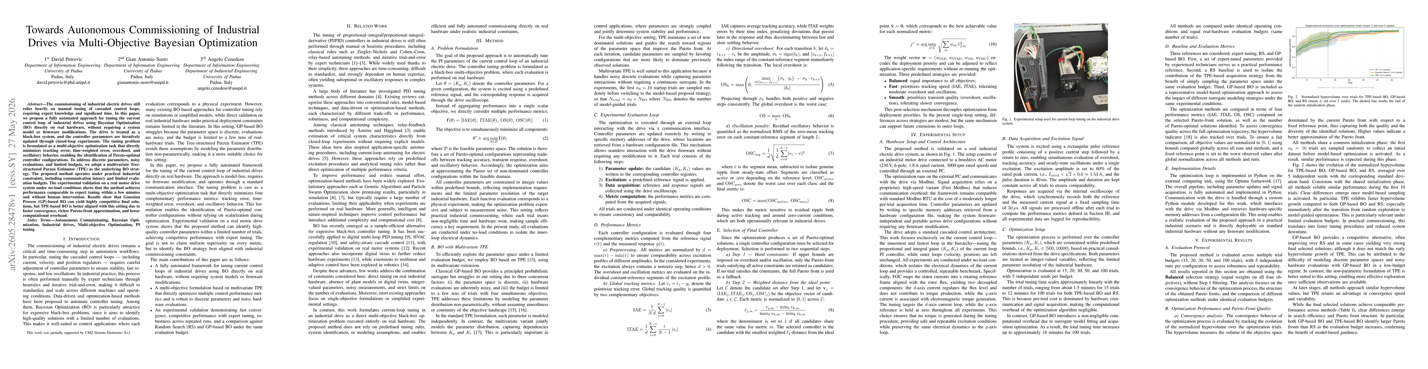 Thumbnail for Towards Autonomous Commissioning of Industrial Drives via Multi-Objective Bayesian Optimization