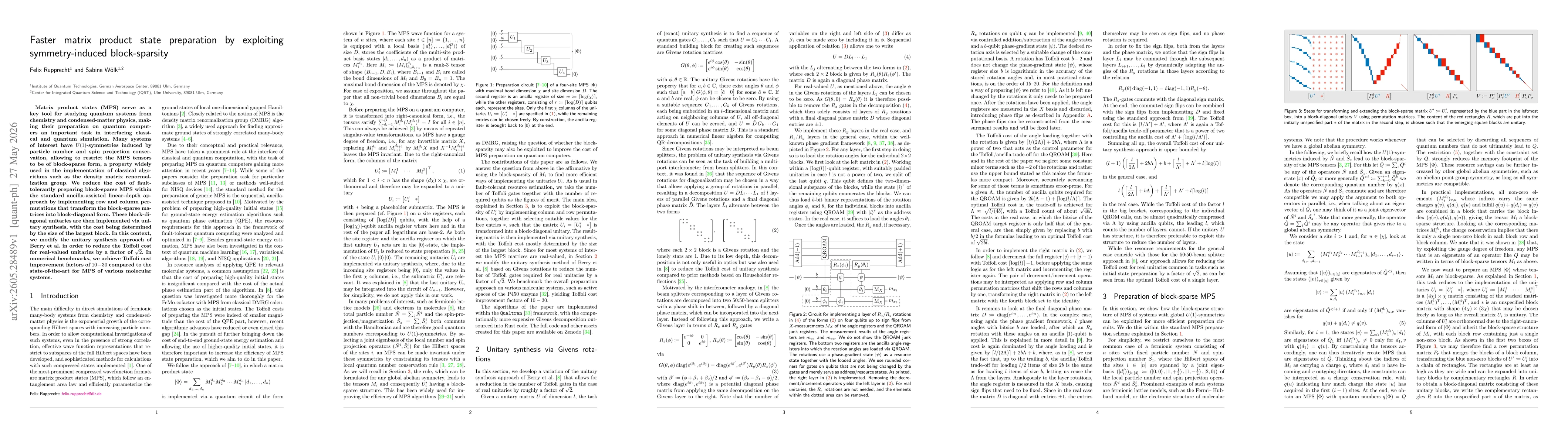 Thumbnail for Faster matrix product state preparation by exploiting symmetry-induced block-sparsity