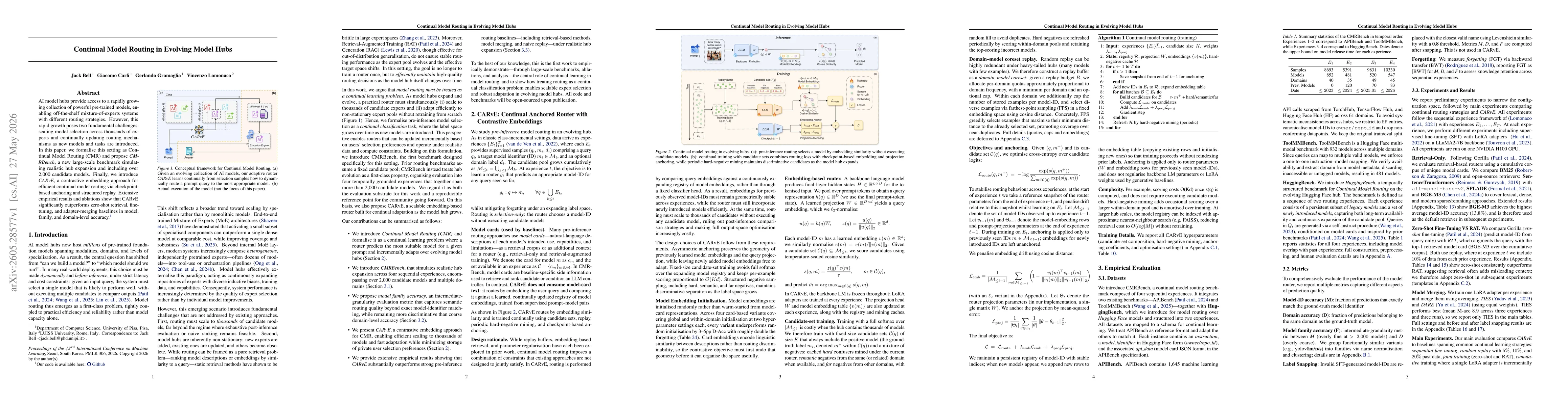 Thumbnail for Continual Model Routing in Evolving Model Hubs