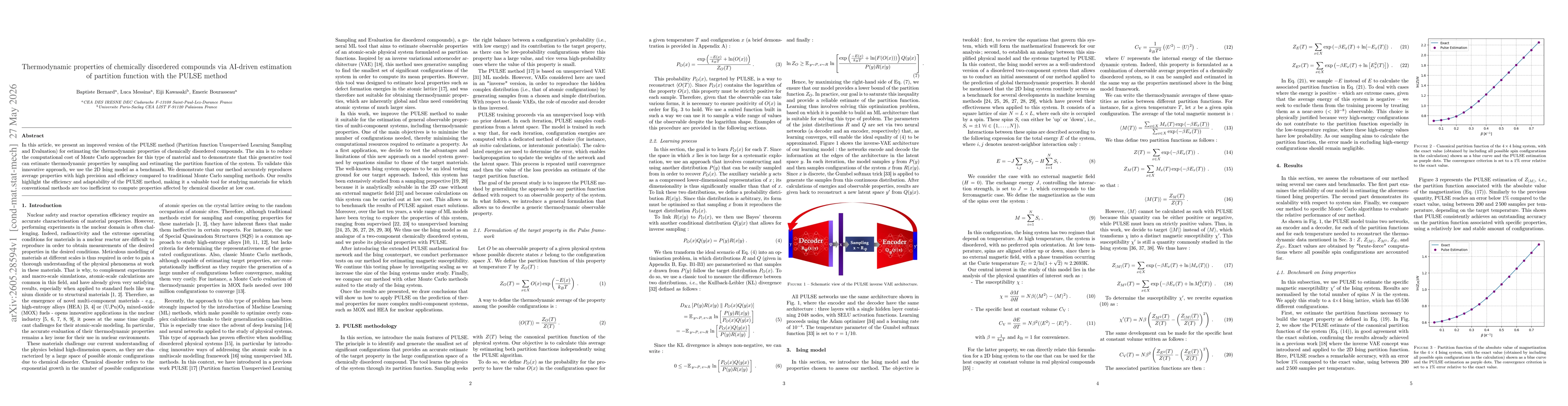 Thumbnail for Thermodynamic properties of chemically disordered compounds via AI-driven estimation of partition function with the PULSE method