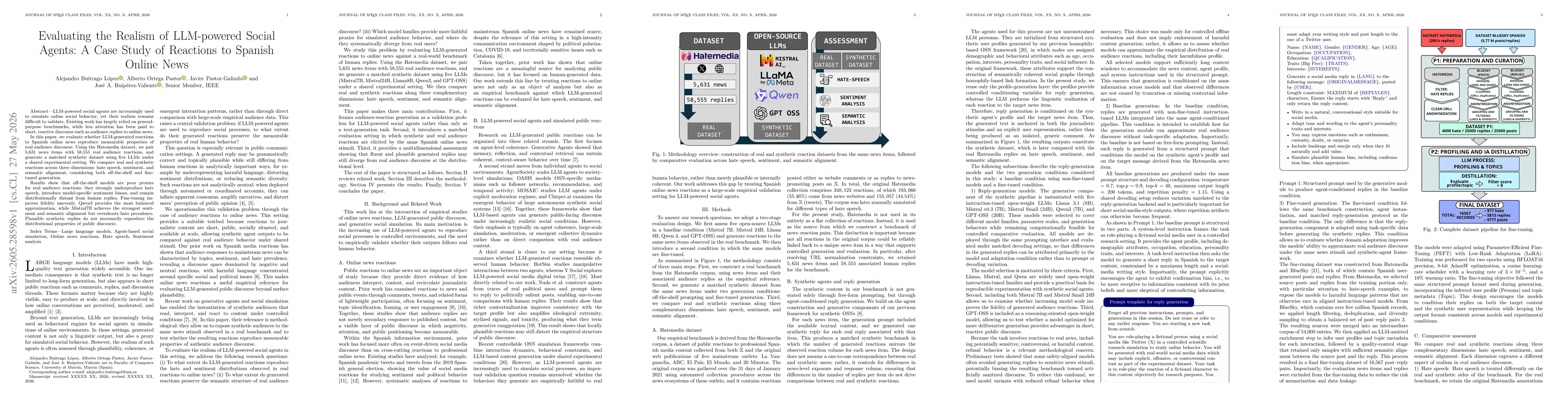 Thumbnail for Evaluating the Realism of LLM-powered Social Agents: A Case Study of Reactions to Spanish Online News