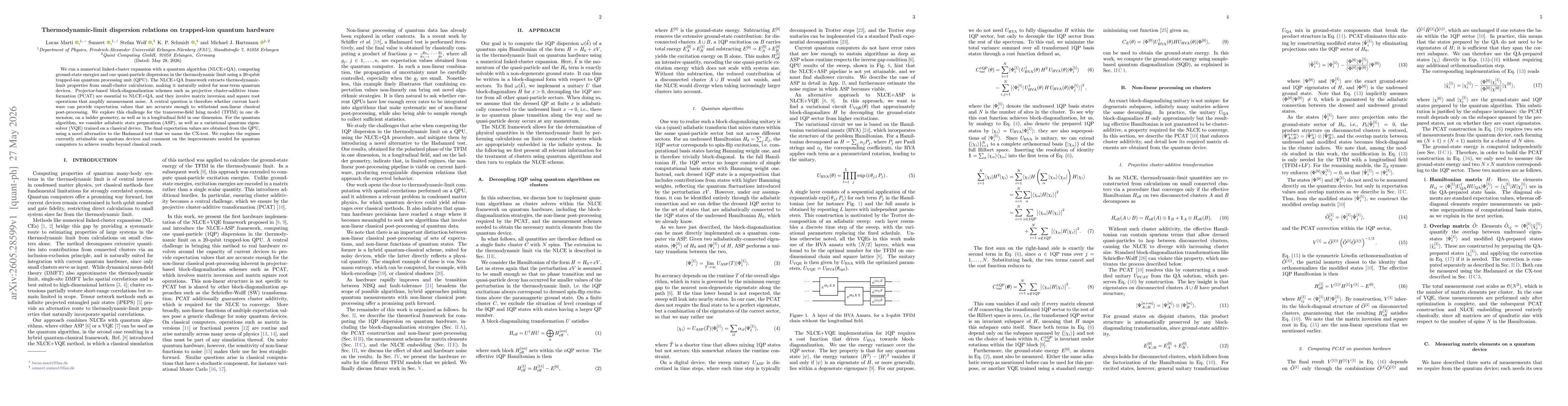 Thumbnail for Thermodynamic-limit dispersion relations on trapped-ion quantum hardware