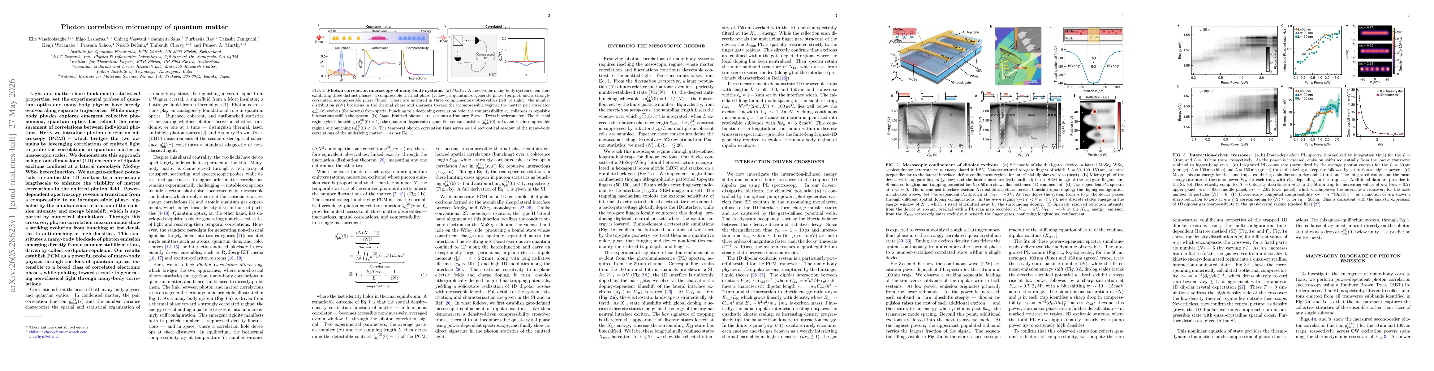 Thumbnail for Photon correlation microscopy of quantum matter
