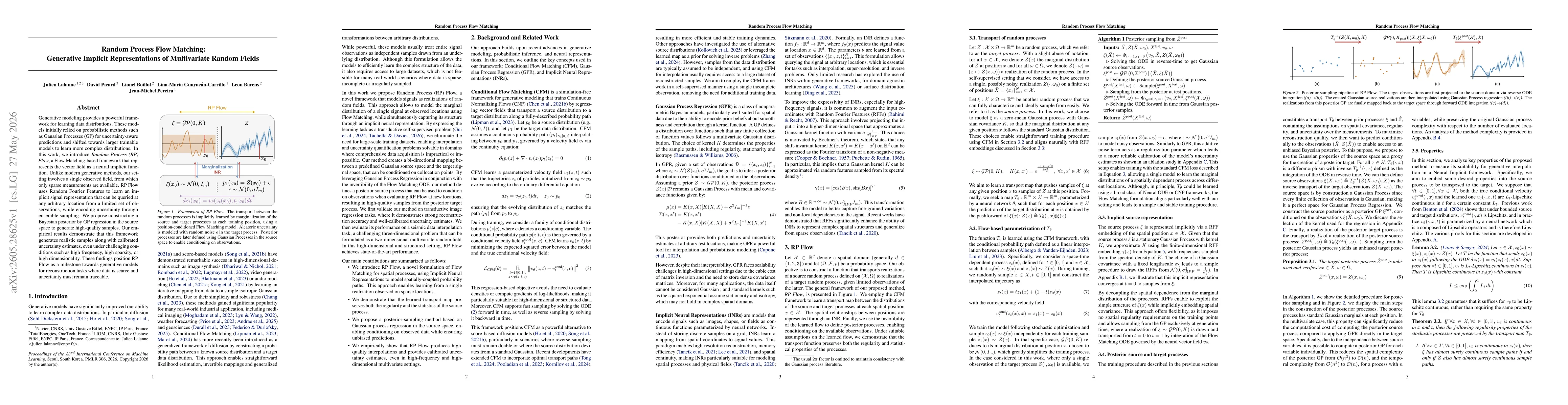 Thumbnail for Random Process Flow Matching: Generative Implicit Representations of Multivariate Random Fields