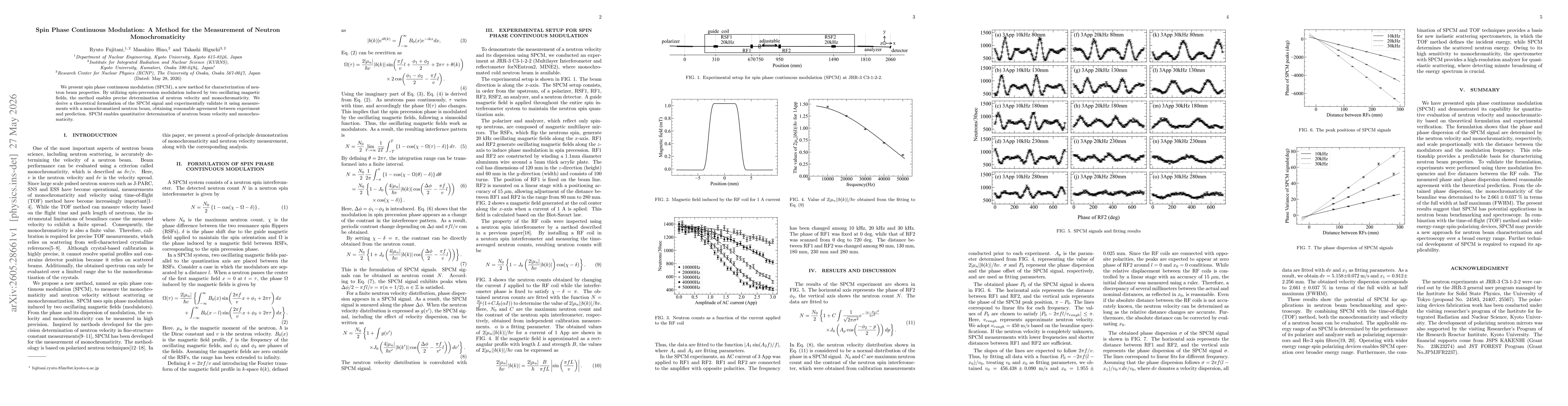 Thumbnail for Spin Phase Continuous Modulation: A Method for the Measurement of Neutron Monochromaticity