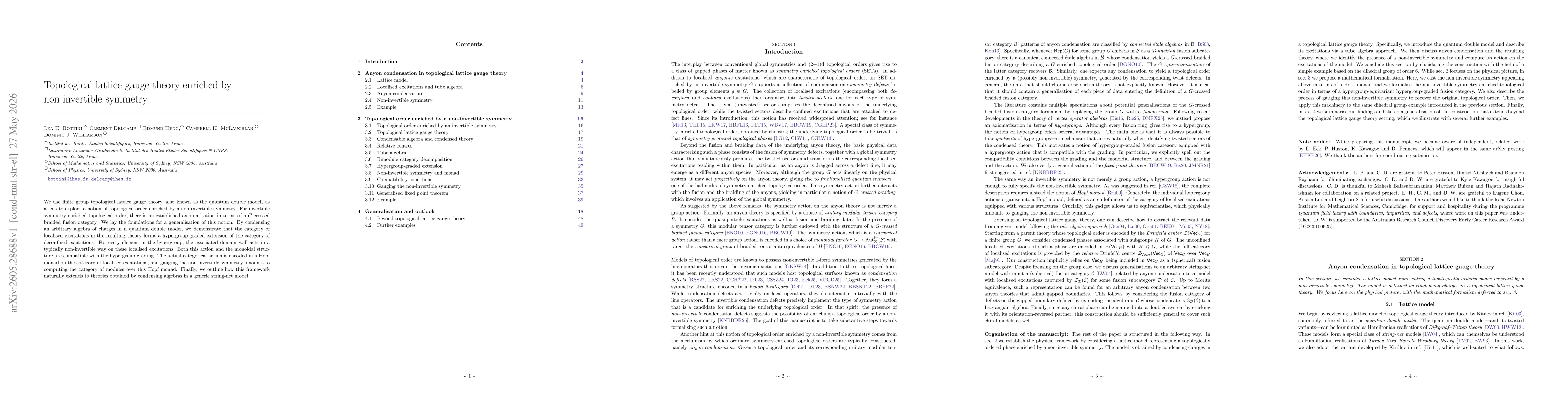 Thumbnail for Topological lattice gauge theory enriched by non-invertible symmetry