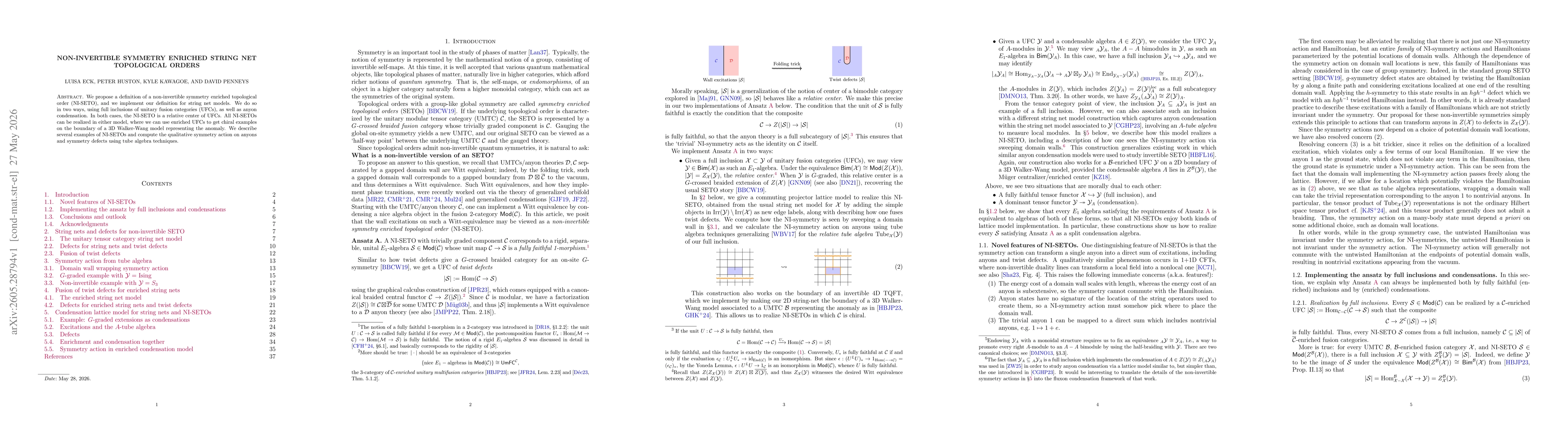Thumbnail for Non-invertible symmetry enriched string net topological orders
