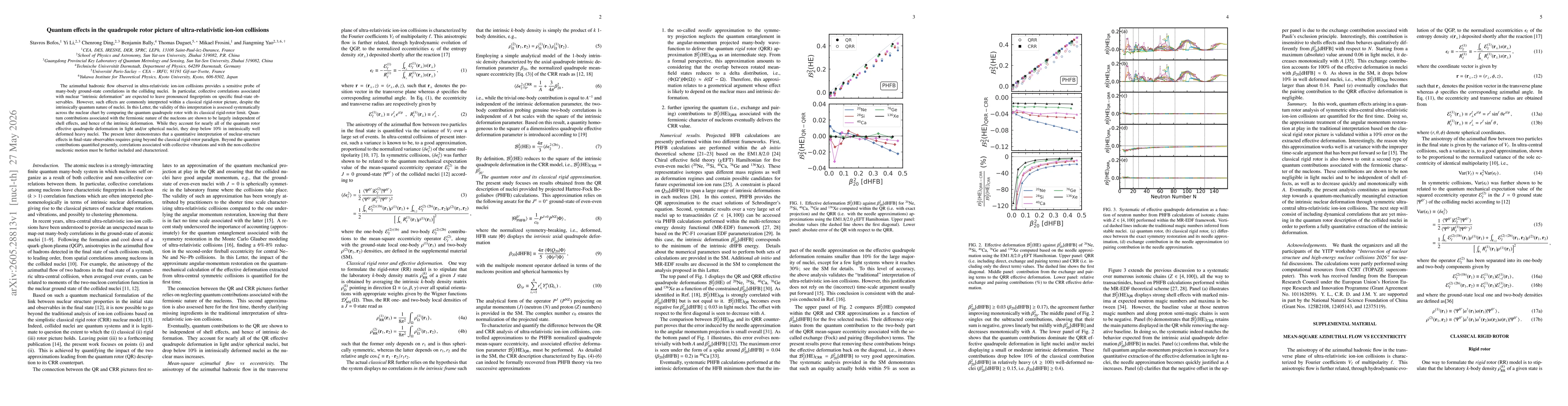 Thumbnail for Quantum effects in the quadrupole rotor picture of ultra-relativistic ion-ion collisions
