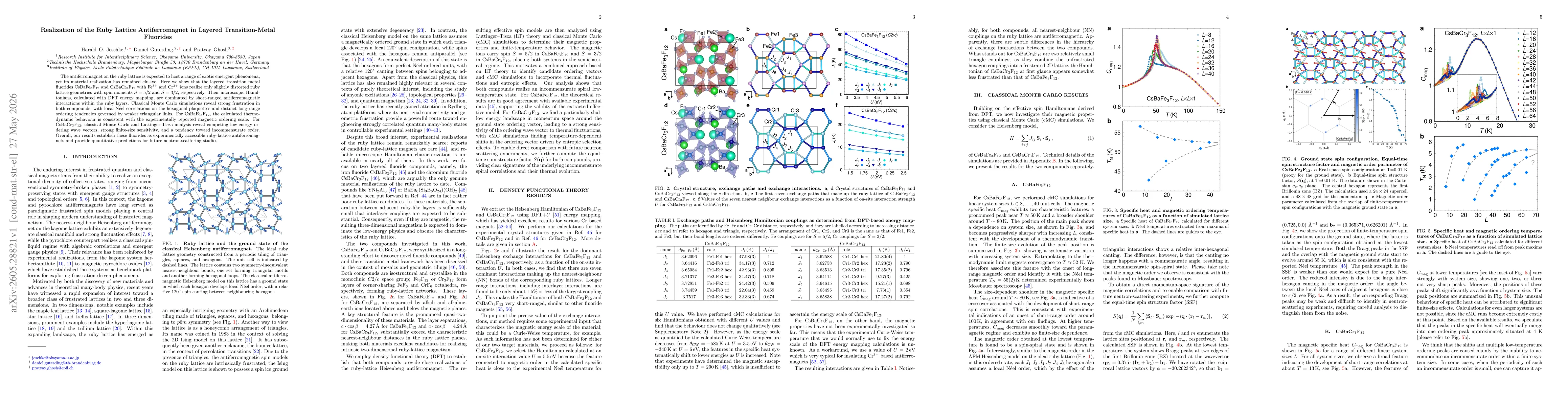 Thumbnail for Realization of the Ruby Lattice Antiferromagnet in Layered Transition-Metal Fluorides