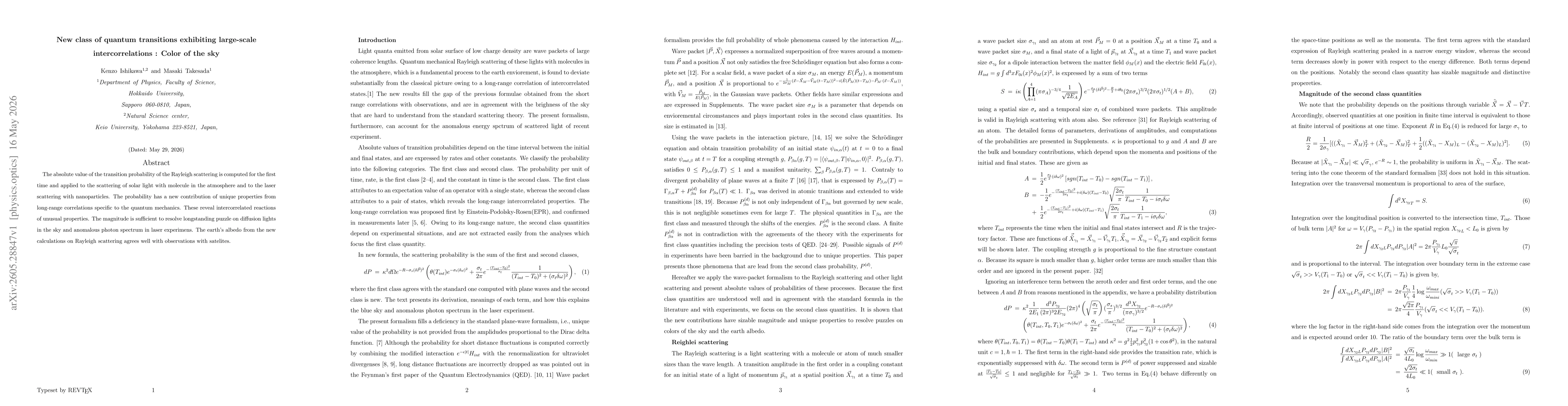 Thumbnail for New class of quantum transitions exhibiting large-scale intercorrelations: Color of the sky