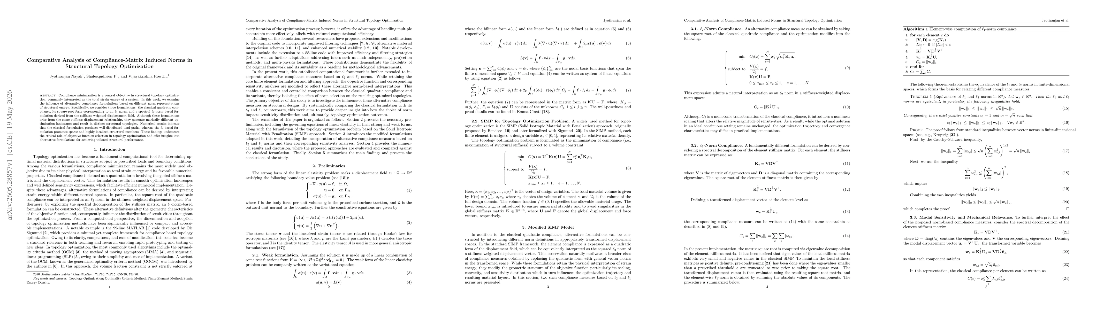 Thumbnail for Comparative Analysis of Compliance-Matrix Induced Norms in Structural Topology Optimization