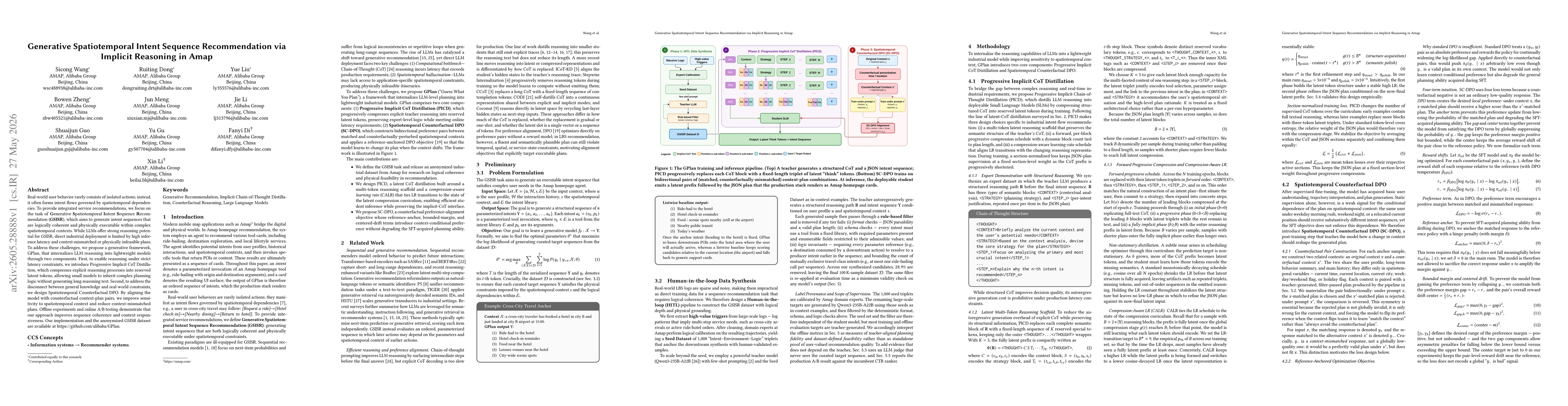 Thumbnail for Generative Spatiotemporal Intent Sequence Recommendation via Implicit Reasoning in Amap