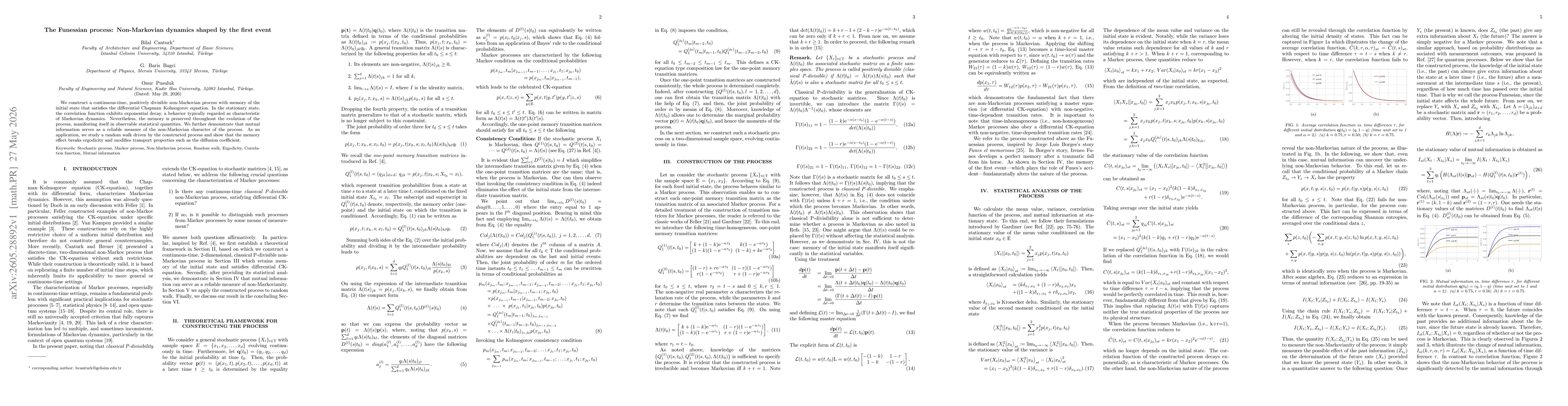 Thumbnail for The Funessian process: Non-Markovian dynamics shaped by the first event