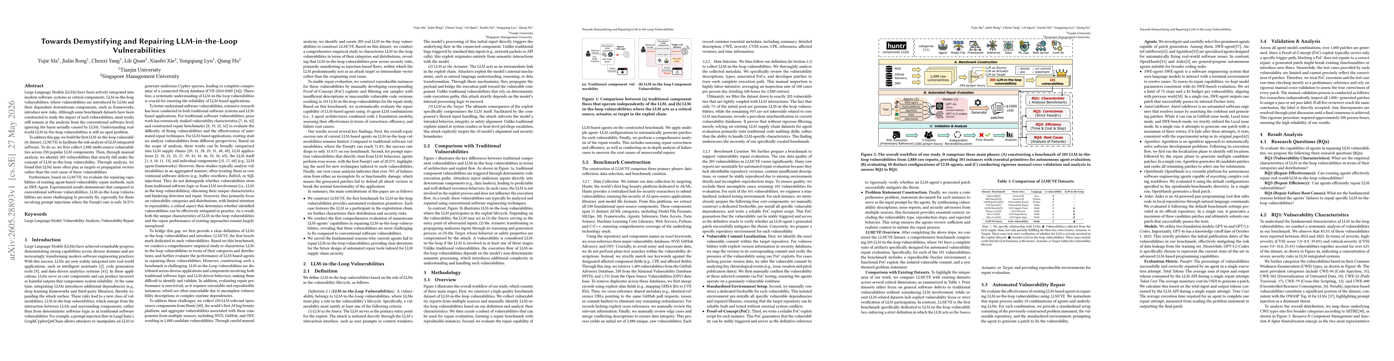 Thumbnail for Towards Demystifying and Repairing LLM-in-the-Loop Vulnerabilities