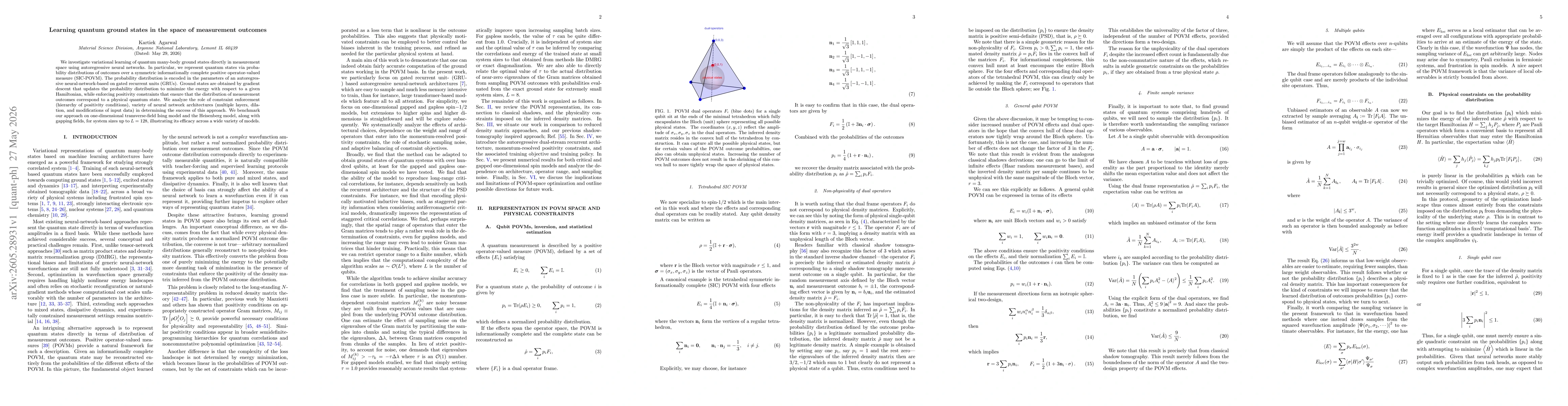 Thumbnail for Learning quantum ground states in the space of measurement outcomes