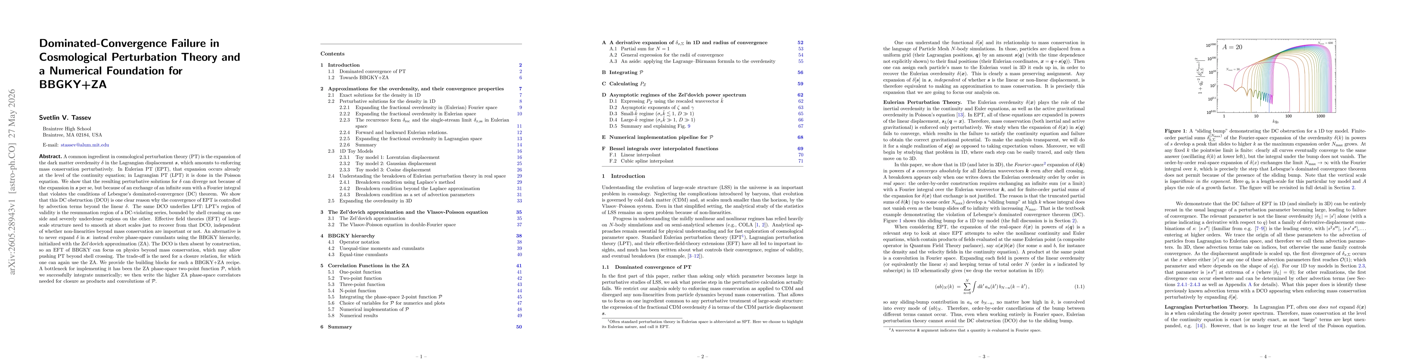 Thumbnail for Dominated-Convergence Failure in Cosmological Perturbation Theory and a Numerical Foundation for BBGKY+ZA