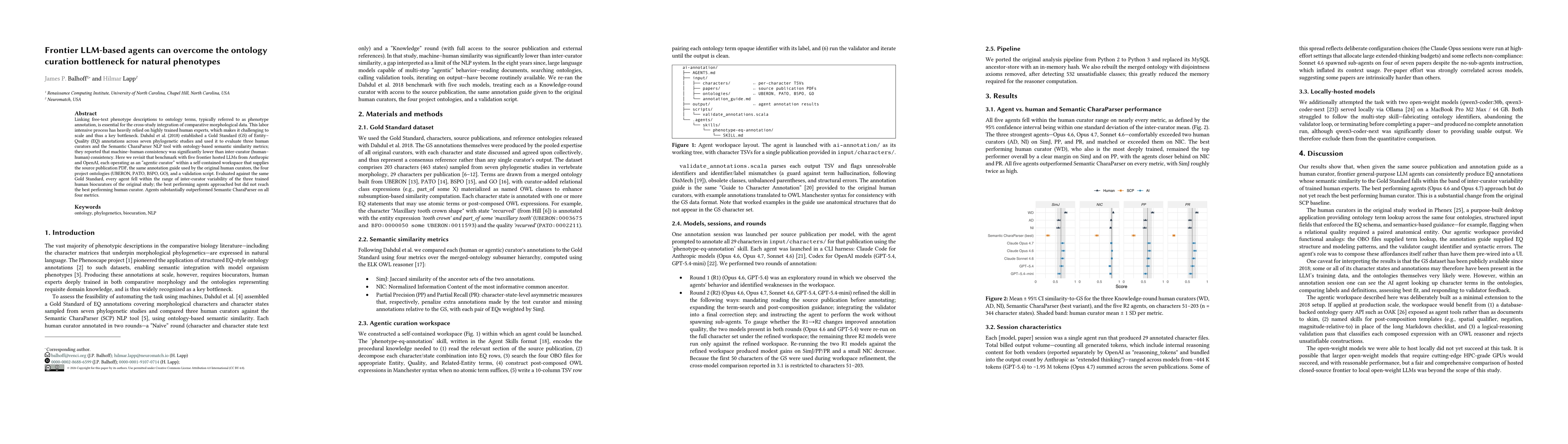 Thumbnail for Frontier LLM-based agents can overcome the ontology curation bottleneck for natural phenotypes