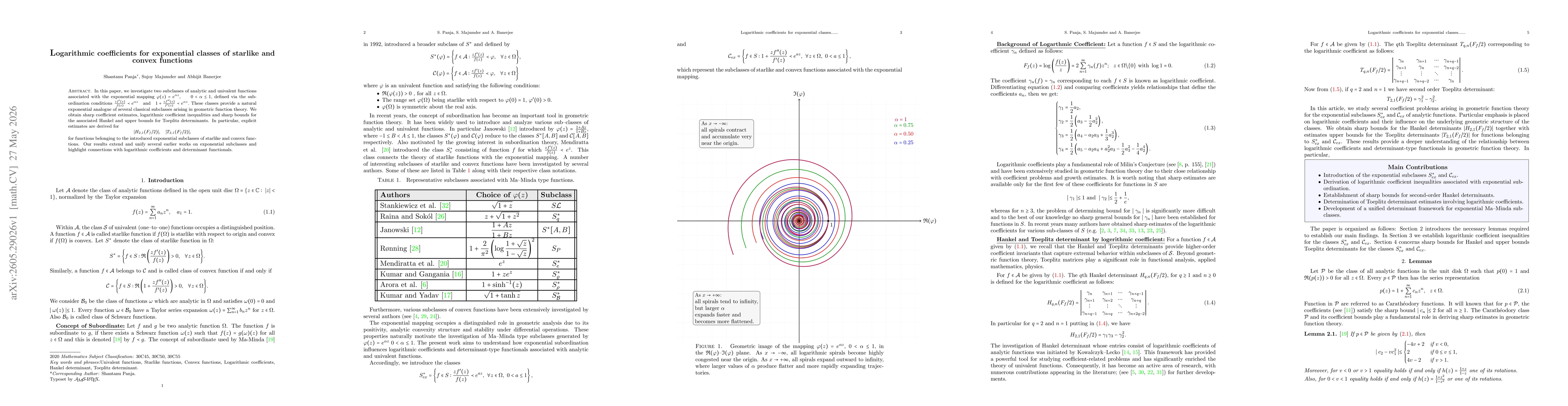 Thumbnail for Logarithmic coefficients for exponential classes of starlike and convex functions