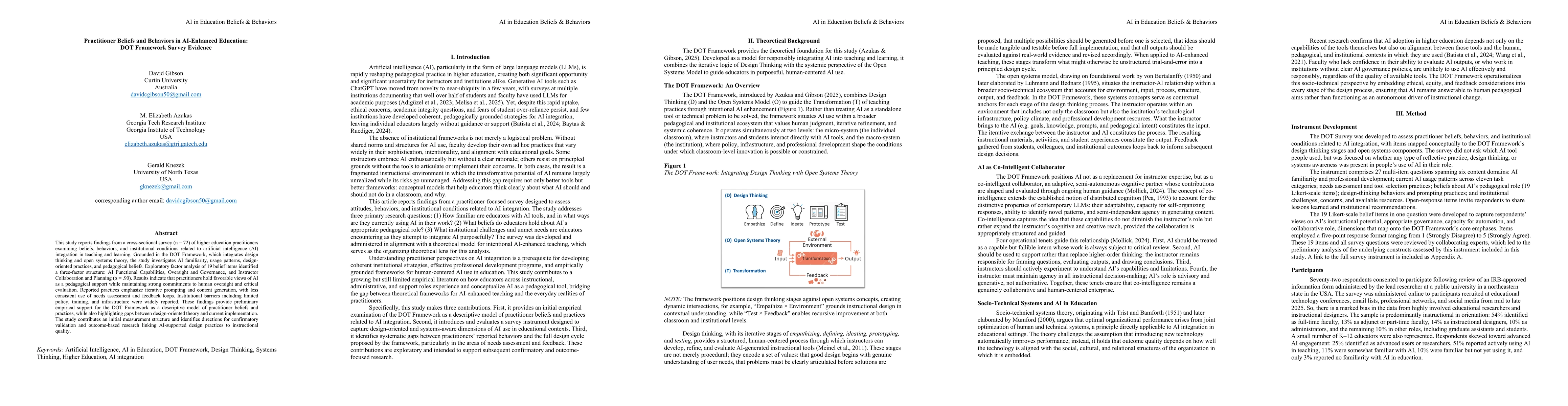 Thumbnail for Practitioner Beliefs and Behaviors in AI-Enhanced Education: DOT Framework Survey Evidence