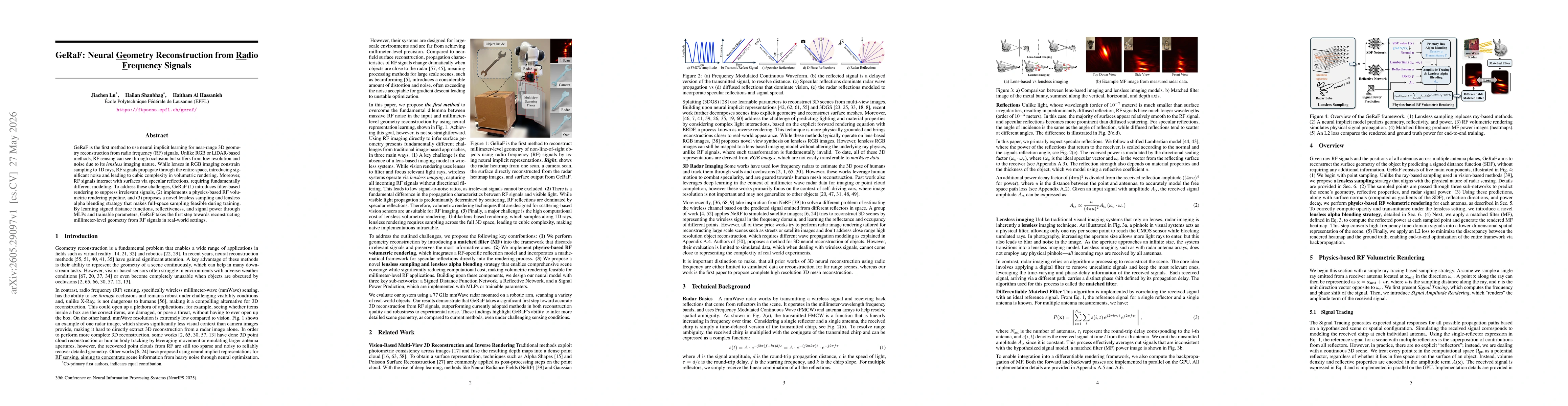 Thumbnail for GeRaF: Neural Geometry Reconstruction from Radio Frequency Signals