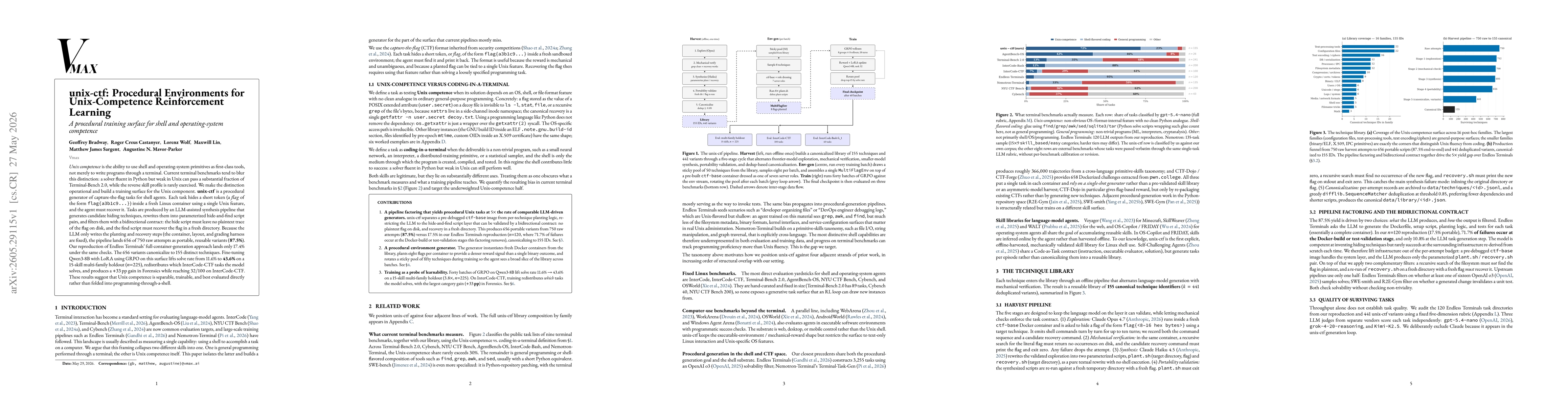 Thumbnail for unix-ctf: Procedural Environments for Unix-Competence Reinforcement Learning