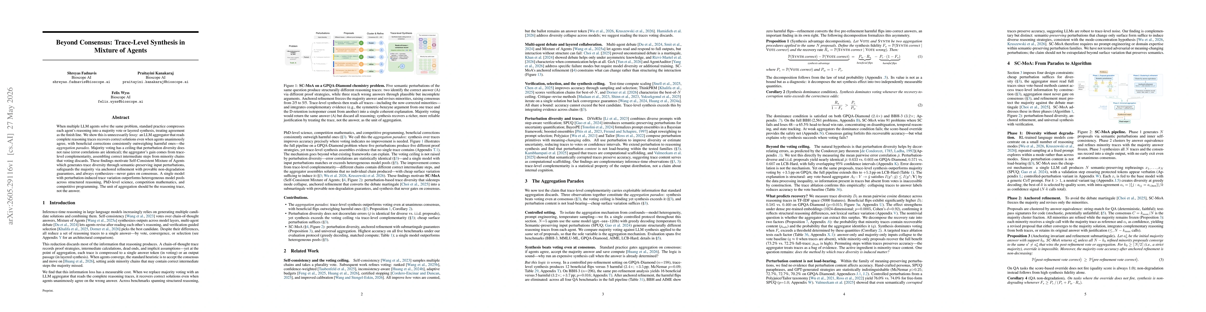Thumbnail for Beyond Consensus: Trace-Level Synthesis in Mixture of Agents