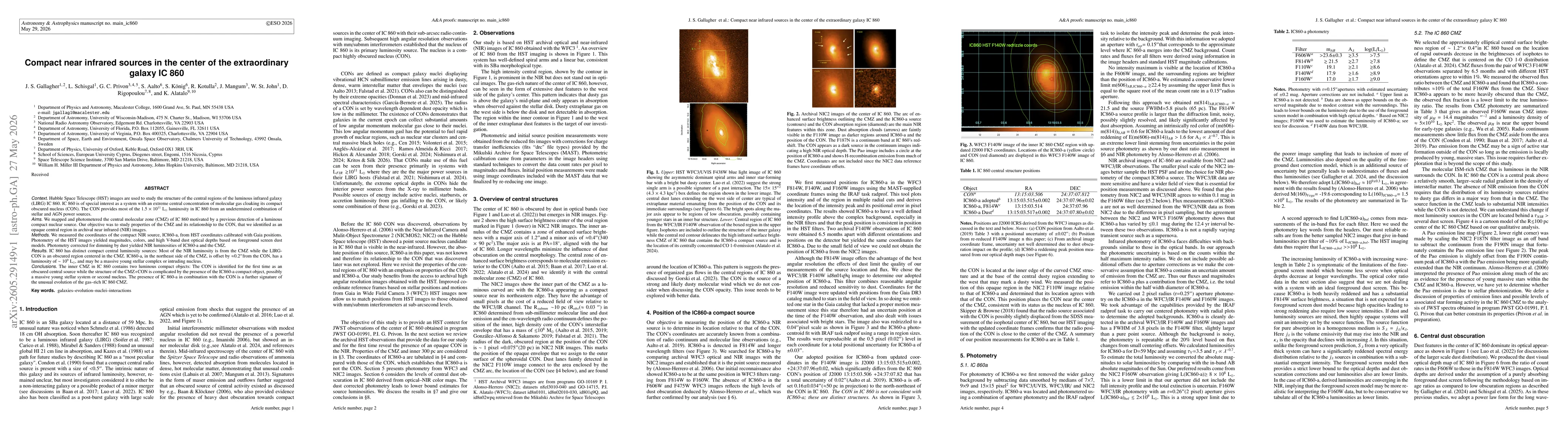 Thumbnail for Compact near infrared sources in the center of the extraordinary galaxy IC 860