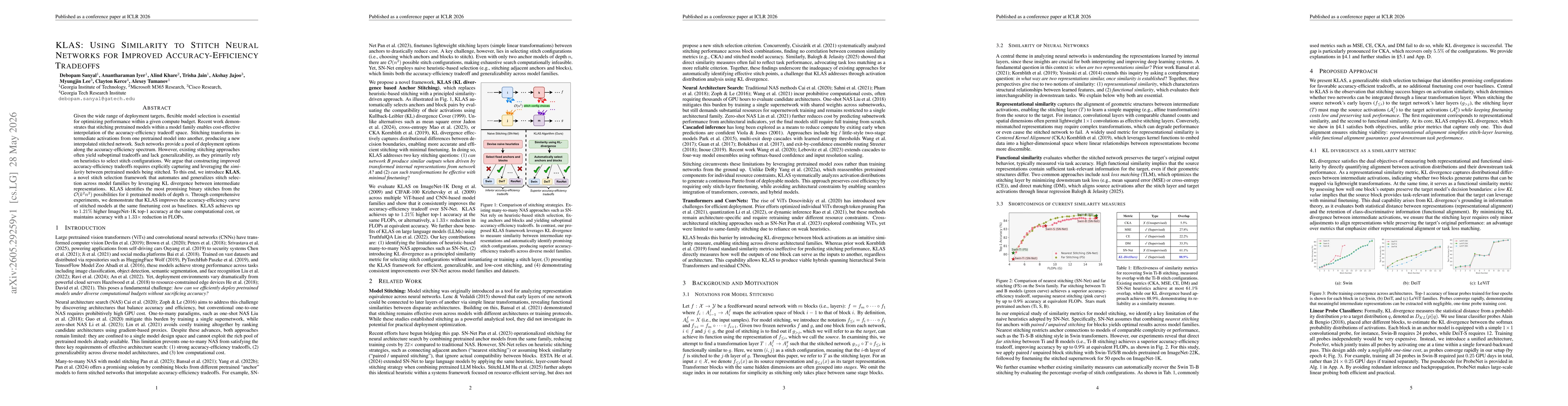 Thumbnail for KLAS: Using Similarity to Stitch Neural Networks for Improved Accuracy-Efficiency Tradeoffs