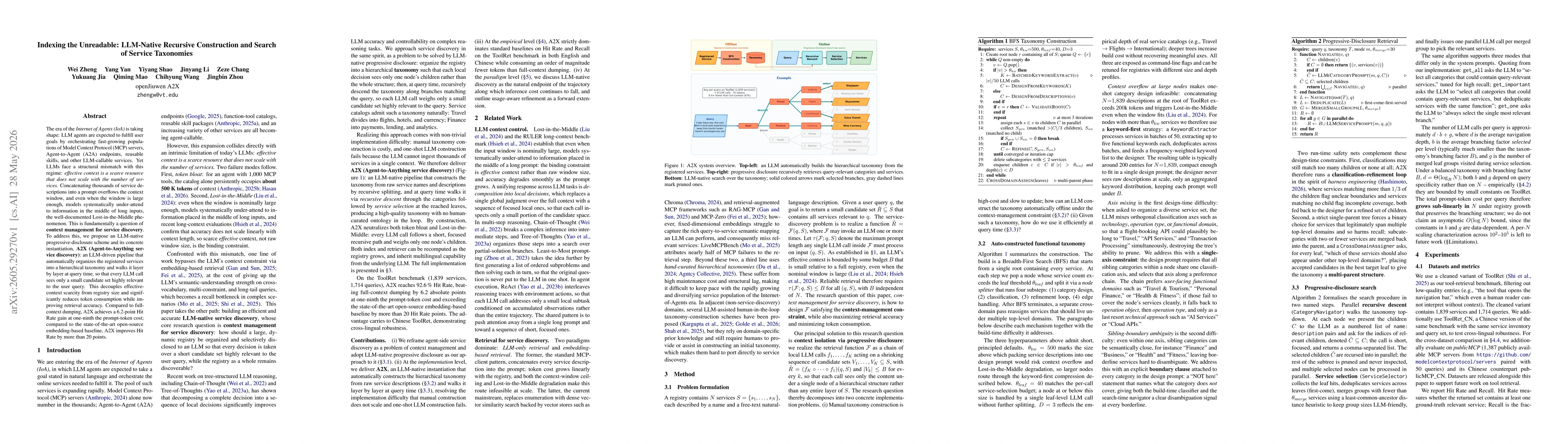 Thumbnail for Indexing the Unreadable: LLM-Native Recursive Construction and Search of Service Taxonomies