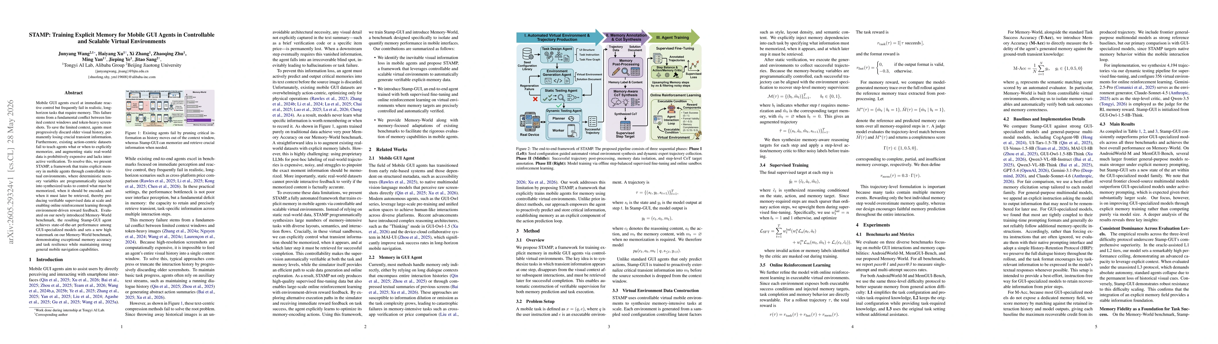 Thumbnail for STAMP: Training Explicit Memory for Mobile GUI Agents in Controllable and Scalable Virtual Environments