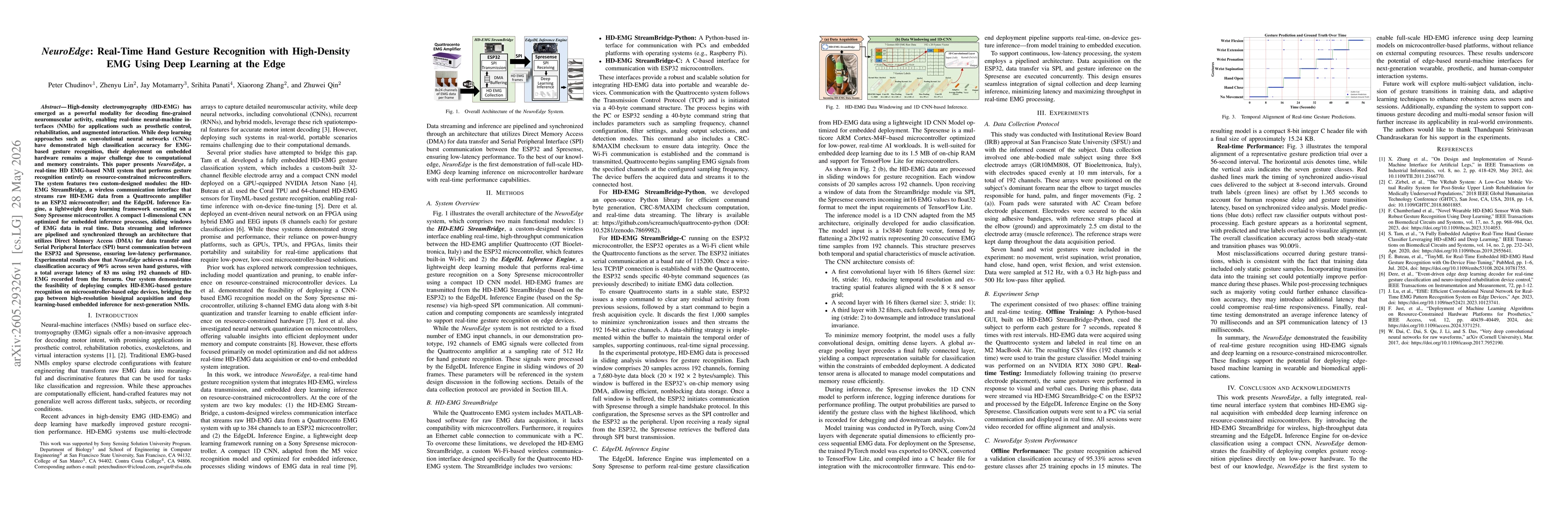 Thumbnail for NeuroEdge: Real-Time Hand Gesture Recognition with High-Density EMG Using Deep Learning at the Edge