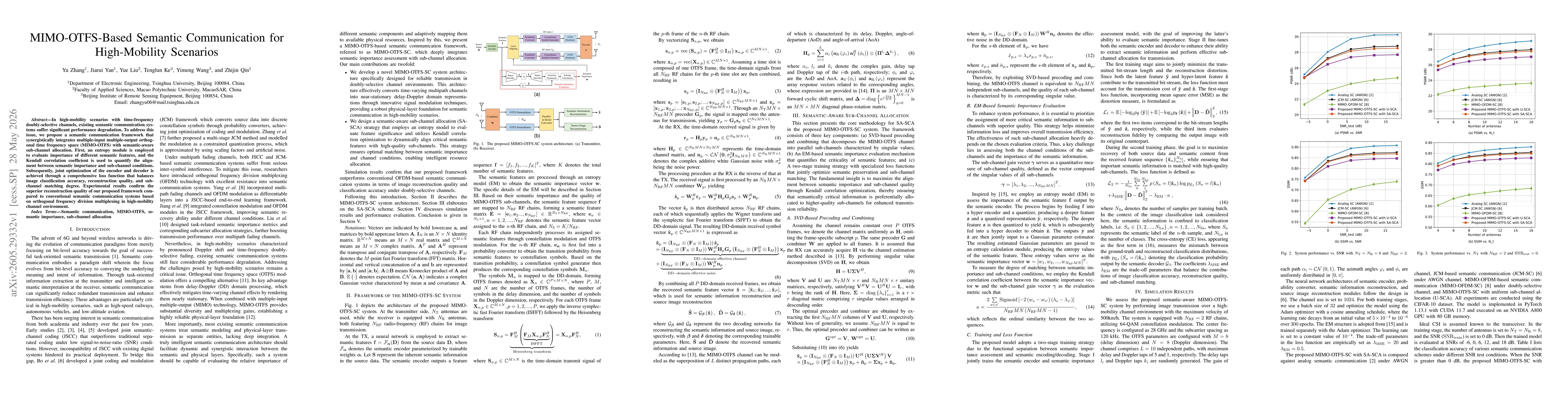 Thumbnail for MIMO-OTFS-Based Semantic Communication for High-Mobility Scenarios