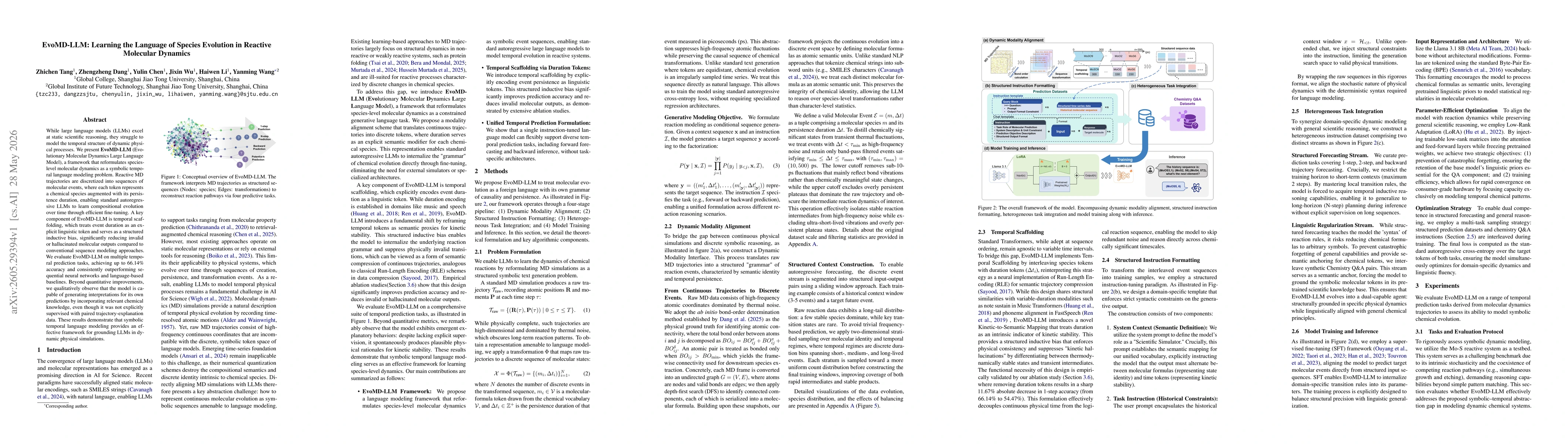 Thumbnail for EvoMD-LLM: Learning the Language of Species Evolution in Reactive Molecular Dynamics