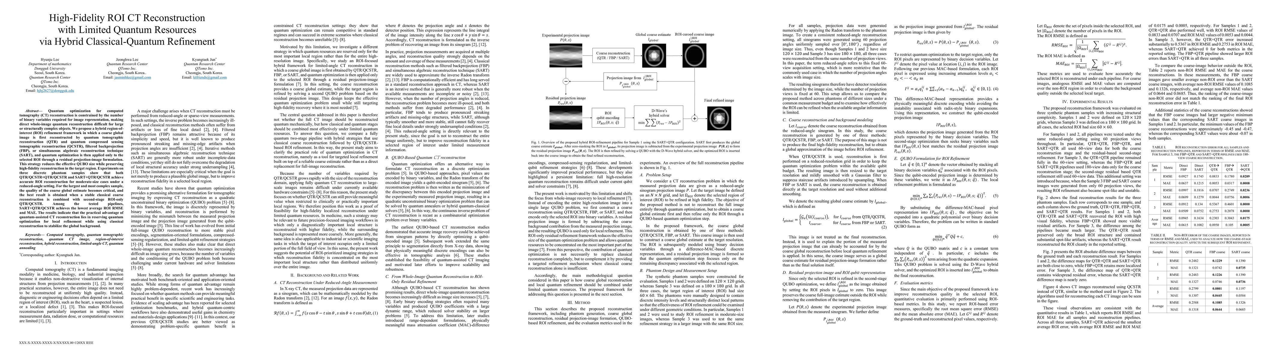 Thumbnail for High-Fidelity ROI CT Reconstruction with Limited Quantum Resources via Hybrid Classical-Quantum Refinement