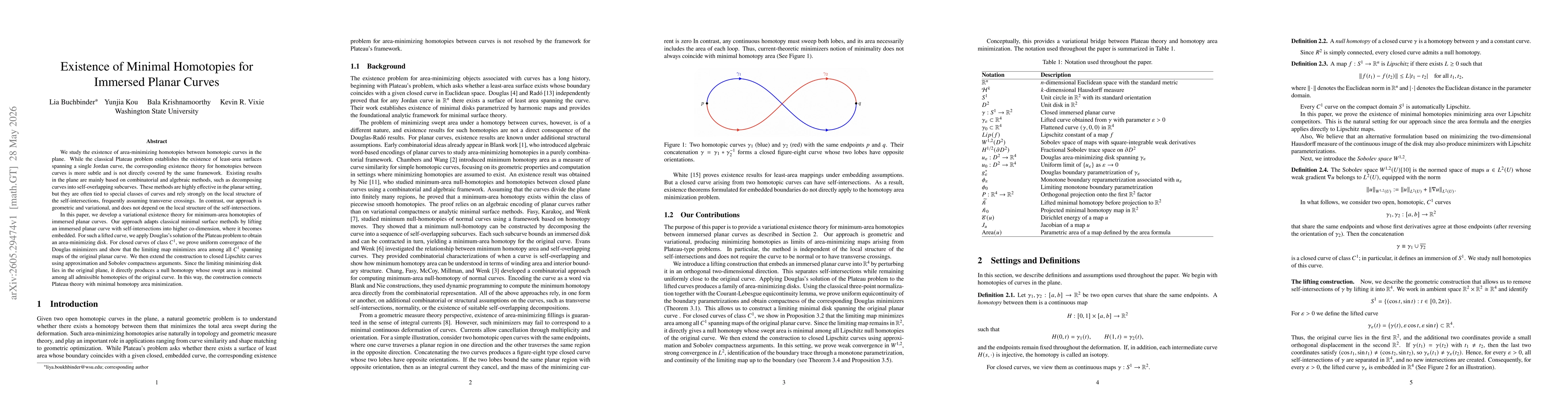 Thumbnail for Existence of Minimal Homotopies for Immersed Planar Curves