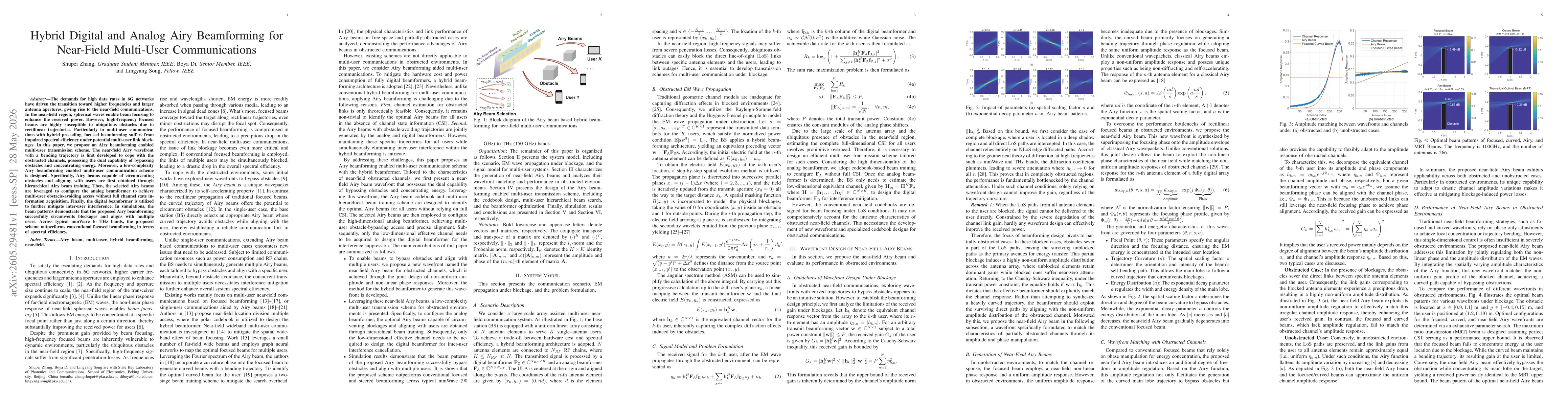 Thumbnail for Hybrid Digital and Analog Airy Beamforming for Near-Field Multi-User Communications