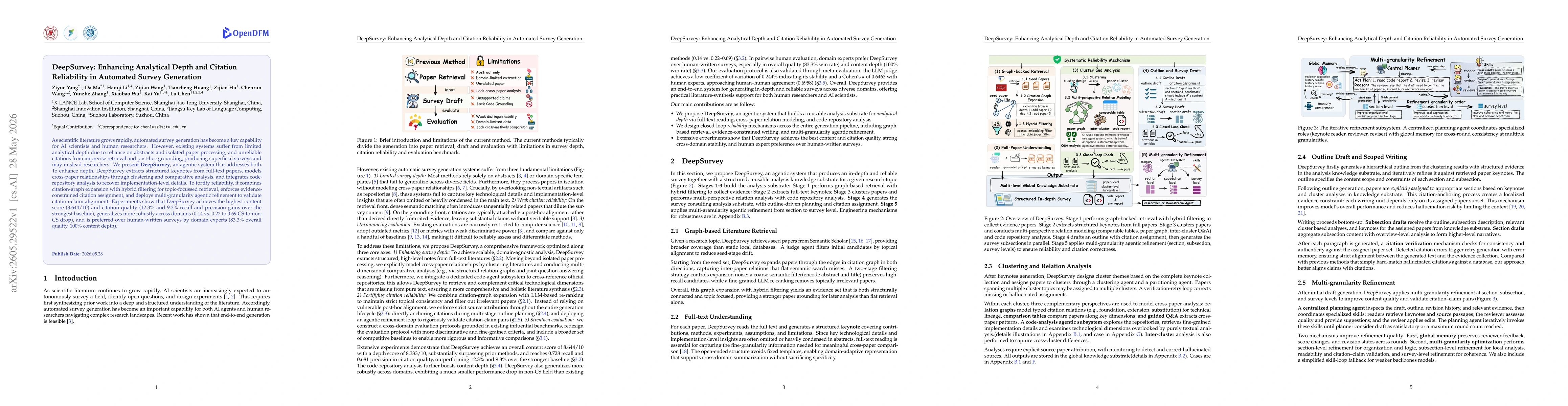 Thumbnail for DeepSurvey: Enhancing Analytical Depth and Citation Reliability in Automated Survey Generation