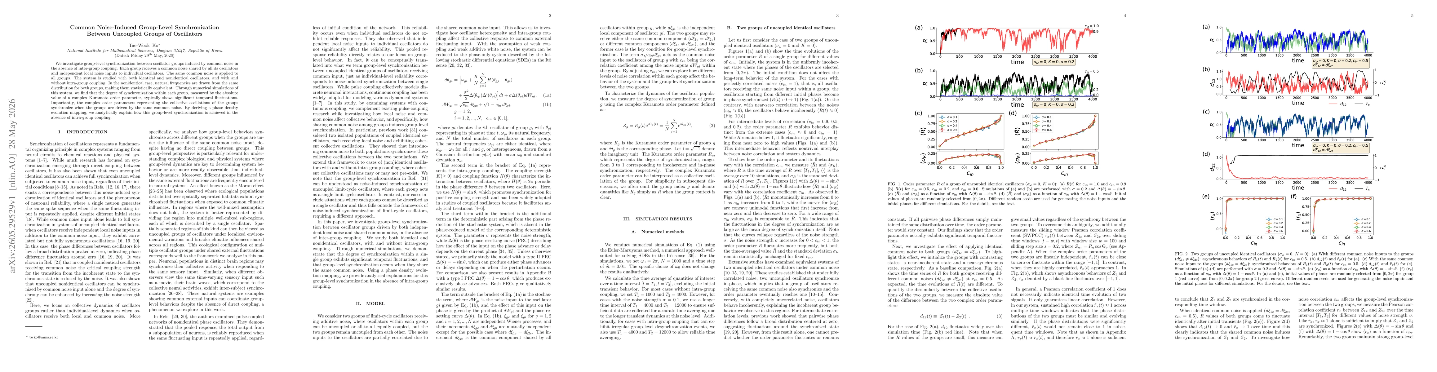 Thumbnail for Common Noise-Induced Group-Level Synchronization Between Uncoupled Groups of Oscillators