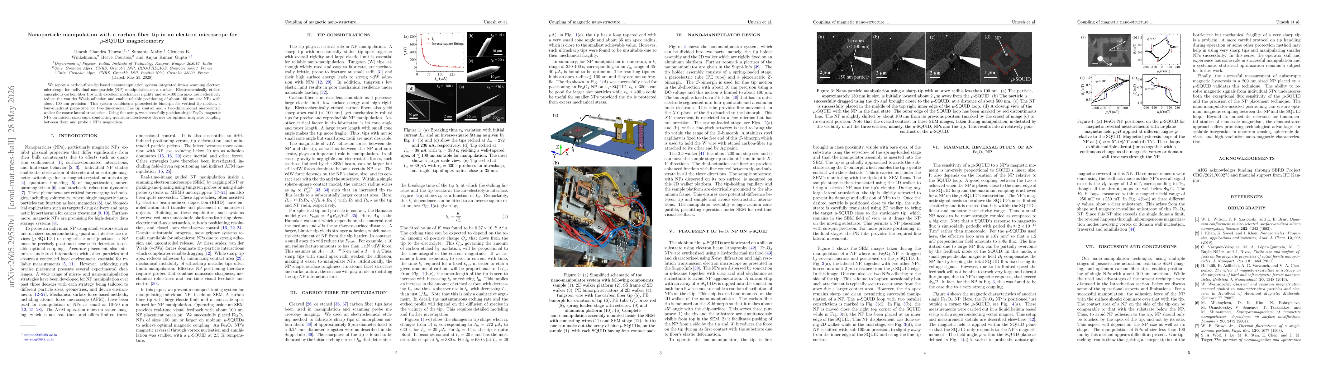 Thumbnail for Nanoparticle manipulation with a carbon fiber tip in an electron microscope for $μ$-SQUID magnetometry